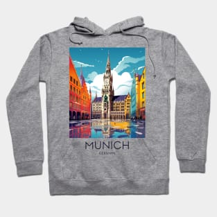 A Pop Art Travel Print of Munich - Germany Hoodie